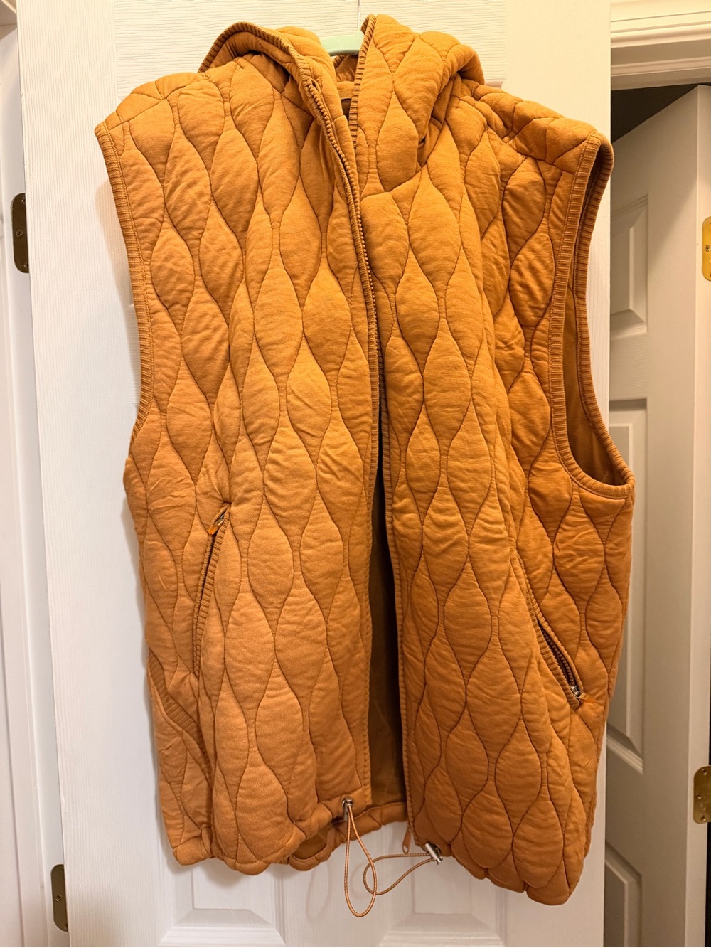 FP Movement by Free People Quilted Hooded Vest in camel